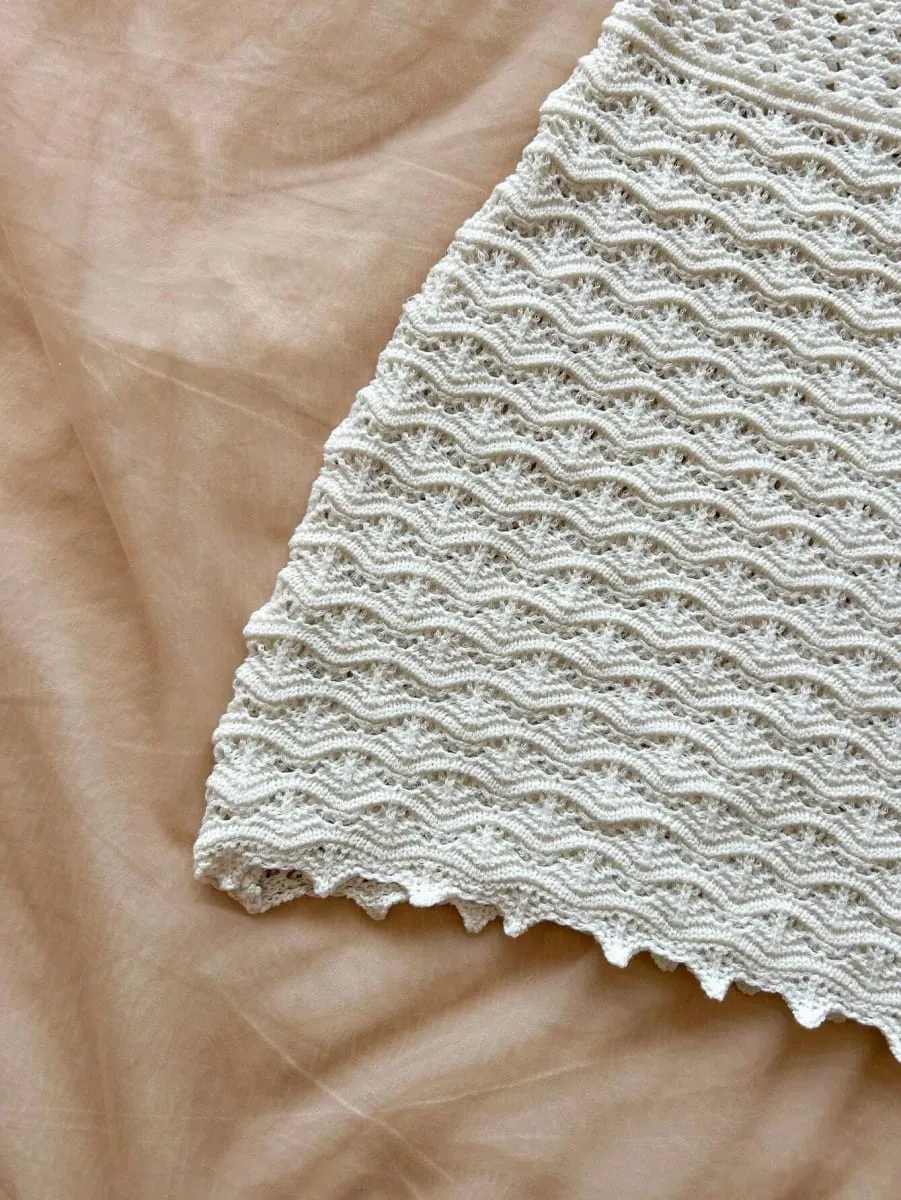 Vestido sin mangas con cuello halter de crochet blanco para mujer — image 3