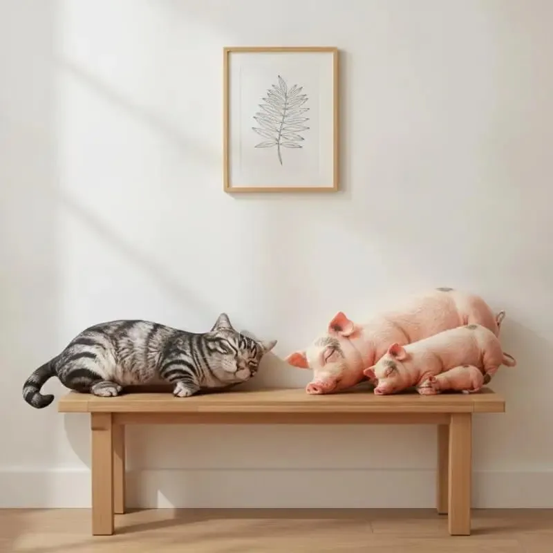 Pig Shaped 3D Plush Pillow Super Soft Comfortable Fabric Decorative Cushion for Living Room Sofa Bed
