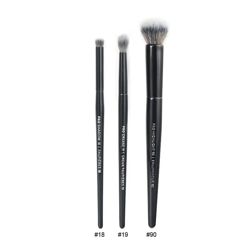 4pcs/set Pro Black Eye Shadow Makeup Brushes Lip Brow Precision Concealer Blending Synthetic hair Smudge Highlight Make Up Brush