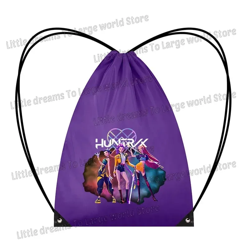 Anime Figure Drawstring Bag Portable Backpack Large Capacity Gym Sports Clothes Organizer Storage Pouch Bundle Pocket Women Gift