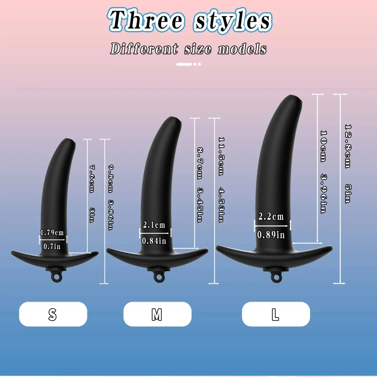 Hollow Speculum Peeking Anal Beads Butt Plug with Stopper Expander Tunnel Enema Anus Dilation Adult Sex Toys for Women Men Gay