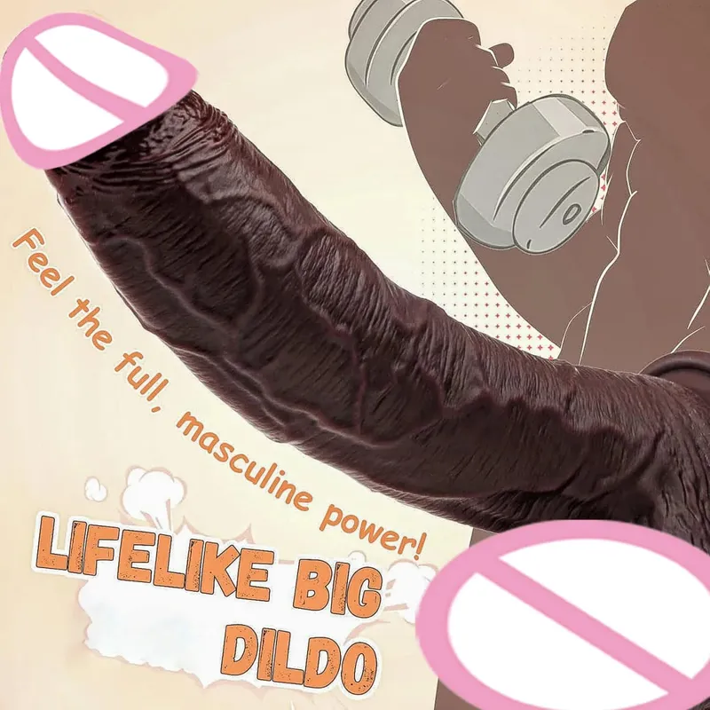 Realistic Silicone Dildo Soft Dick Penis With Strong Suction Cup Testicles Veins For Anal Play Experience Sex Toy For Women