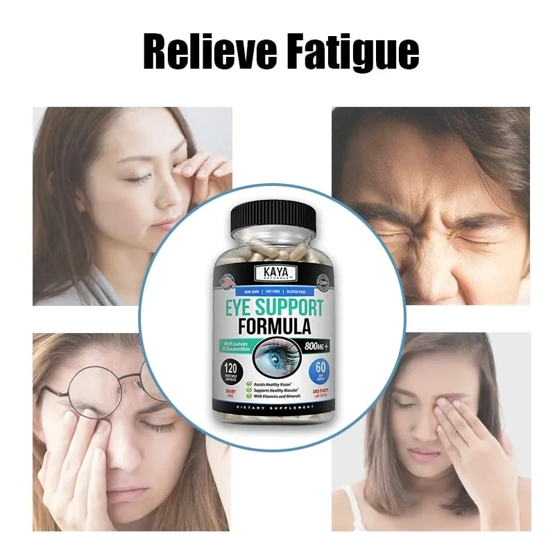Eye Support Capsules Lutein Bilberry - Improve Vision Health Macula Healthy Macula Blue Light & Eye Fatigue Relief