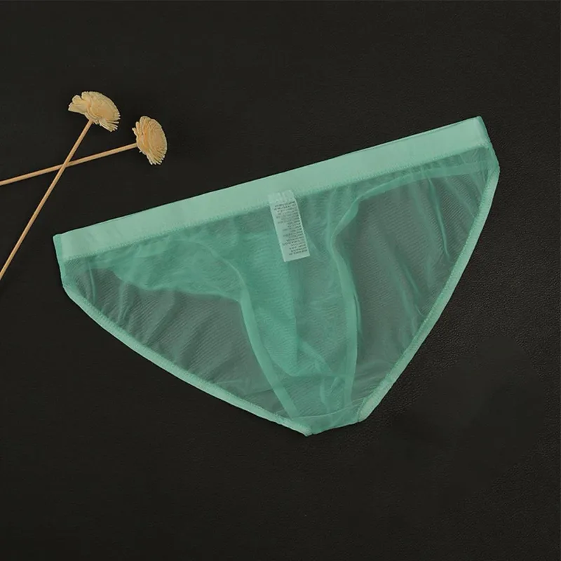 Sous-vêtements en maille transparente avec nez d'éléphant pour hommes, slip fin, léger, à séchage rapide, taille basse, respirant