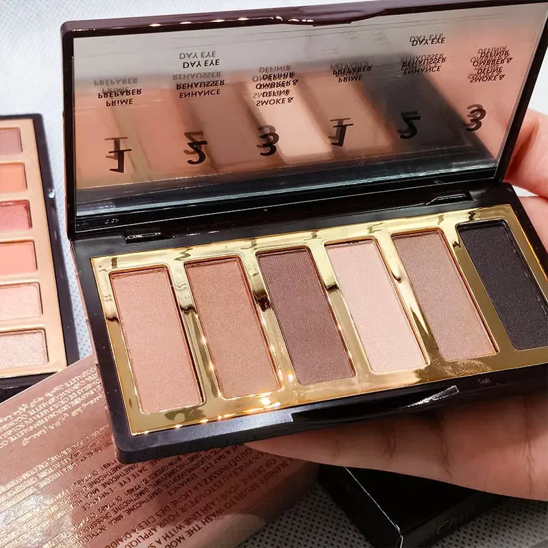 Luxury Charlotte Tilbury Brand Makeup 6 Colors Eye Shadow Disc 8.2g Matte Pearl Finish Naked Color Series Beauty Eye Cosmetics