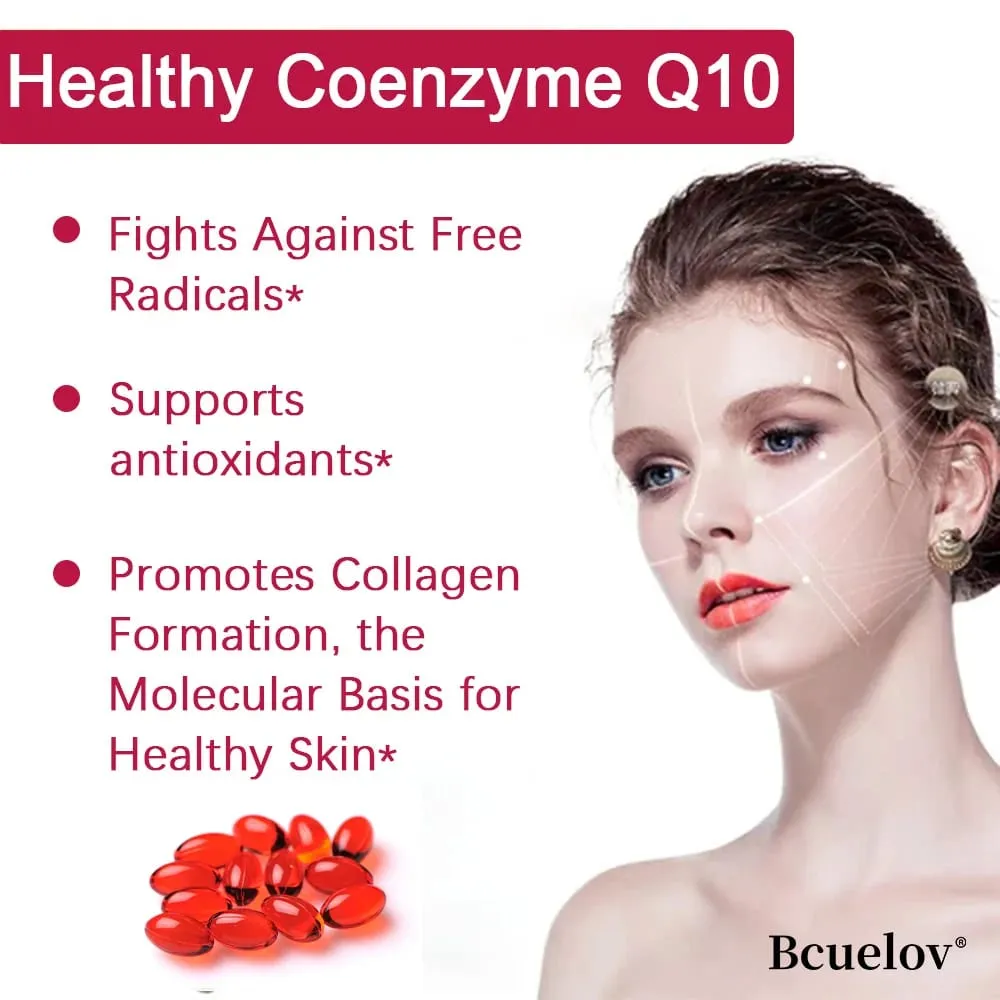 Coenzyme Q10 Capsules 200mg - Provides Energy Promotes Heart Cardiovascular Health Circulation Support Antioxidant — image 3