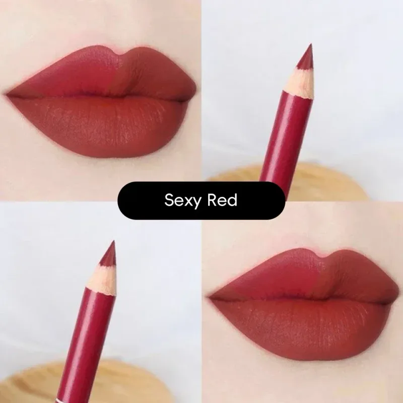 Waterproof Lip Liner Matte Nuede Red Long Lasting Makeup Pens Non-stick Cup Lipstick Women Party Makeup Lip Cosmetics