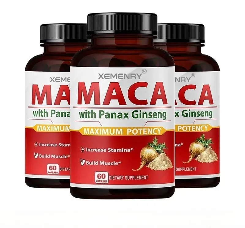 Maca Capsules - Increase Size Hardness Improve Strength Relieve Fatigue Natural Maca Ginseng — image 10