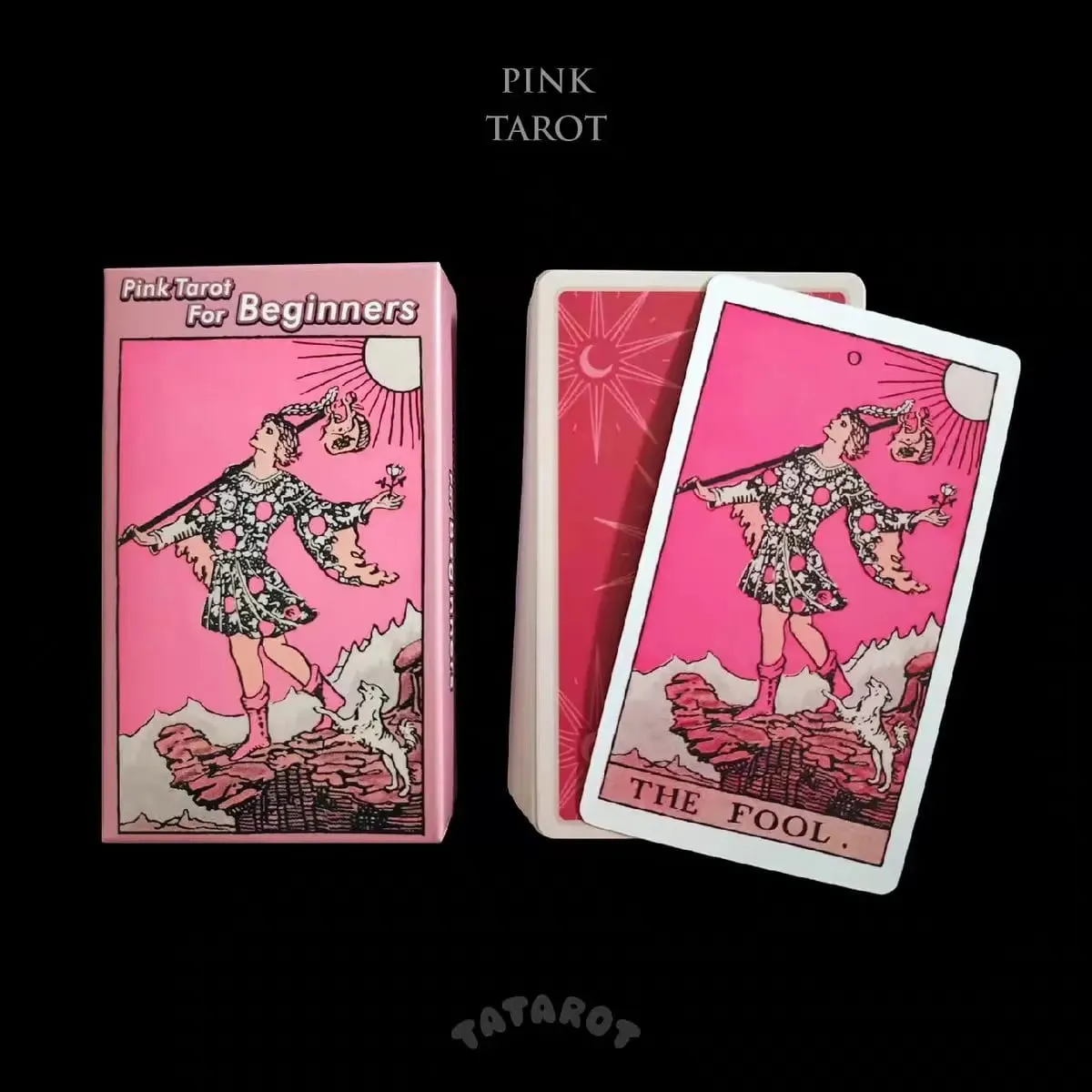 Pink Tarot Cards For Beginners 78PCS Classic Traditional Deck Divination Oracle Witchcraft Spirituality Board Game Women Gift