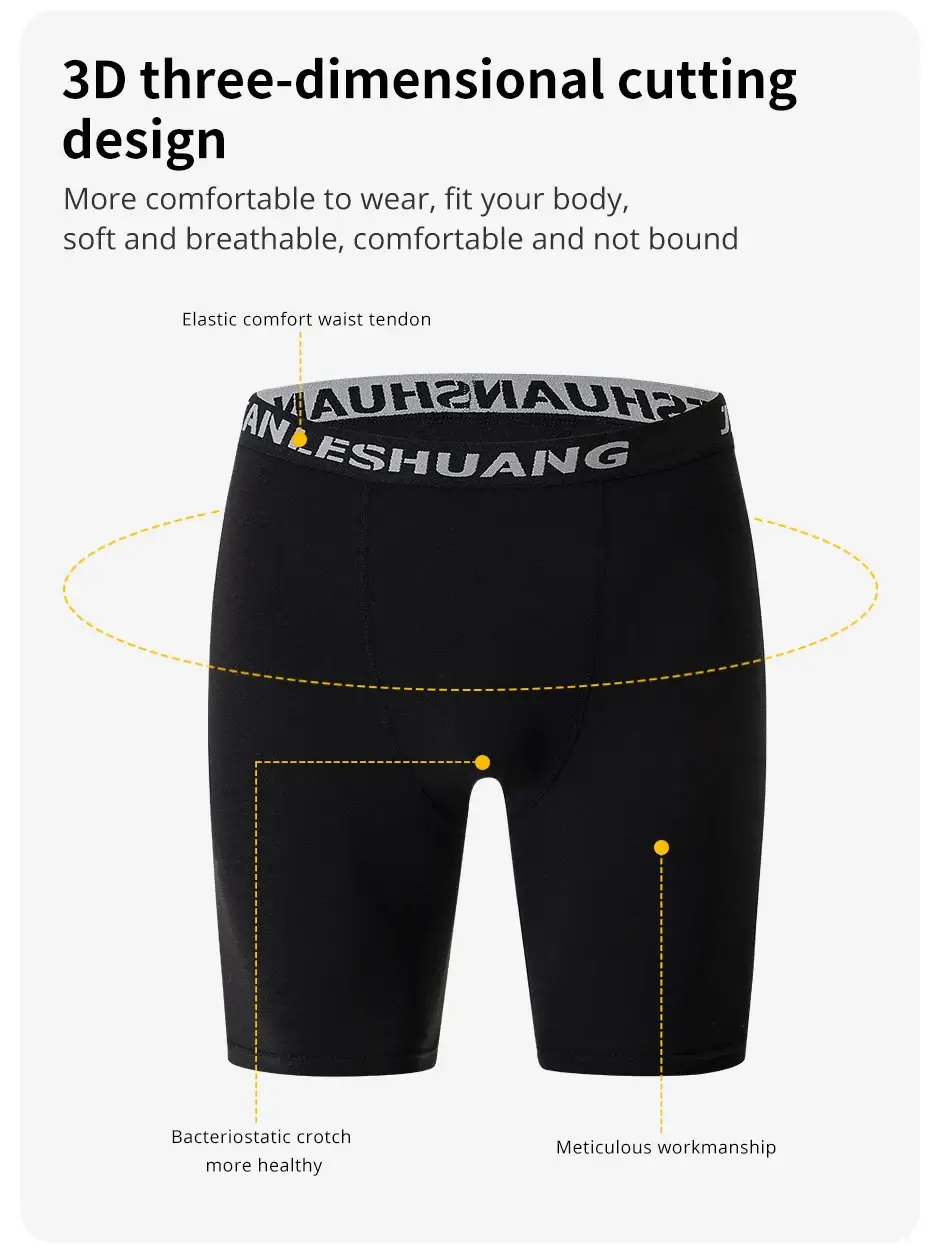 1/5 Uds. Ropa interior larga clásica para ciclismo en blanco y negro para hombre, pantalones cortos de entrenamiento integrales para correr y Fitness de varios tamaños para adolescentes