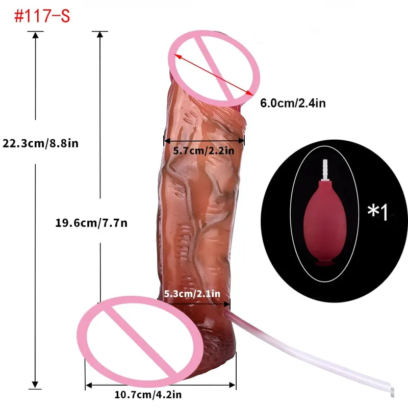 Lifelike Squirting Penis Silicone Ejaculation Large Realistic Dildo With Sucker Skin Touch Anal Sex Toys For Women