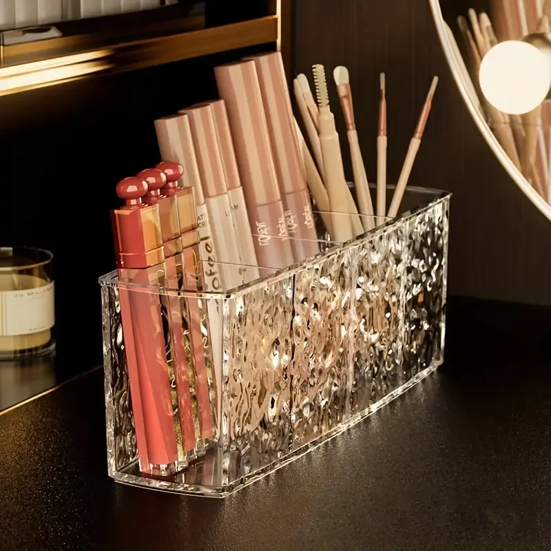 4 Holes Acrylic Cosmetic Makeup Storage Box Transparent Lipstick Brushes Eyebrow Pencil Organizer Large-Capacity Make Up Tools — image 5