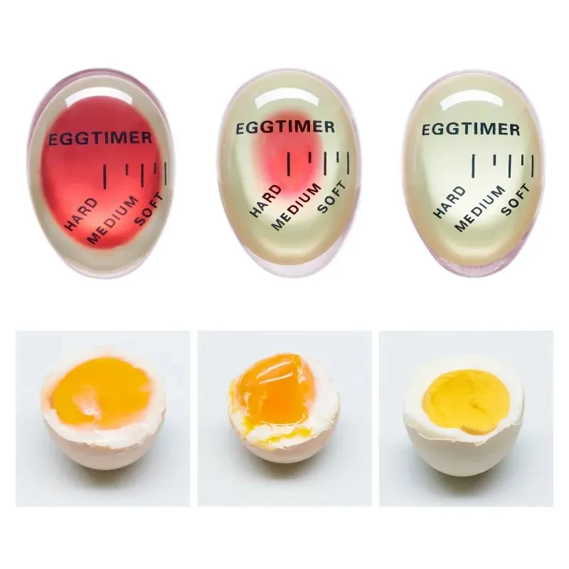 1/3pcs Egg Timer Kitchen Electronics Gadgets Color Eggs Cooking Changing Yummy Soft Hard Boiled Eco-Friendly Resin Red Tools