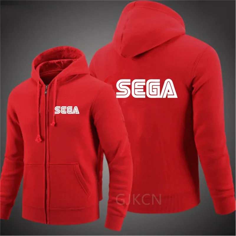 Men Sweatshirts Autumn Sega Pullover Casual Zipper Jacket for Male Hoody Outdoor Sweatshir Autumn Solid Color Turtleneck Swea — image 11