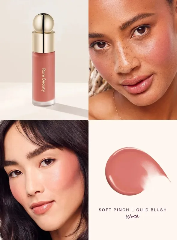 Rare Beauty Liquid Blush Natural Glow Blends Easily While Velvet Blush Stick Waterproof Sweat-resistant Lightweight Long Makeup