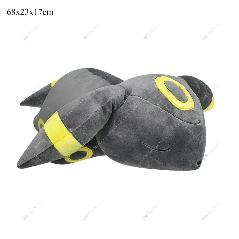Hot Sale Pokemon Mega Charizard X Sleeping Plush Pillow Series Cute Garchomp Mew Umbreon Cubone Sofa Cushion Stuffed Peluche Toy
