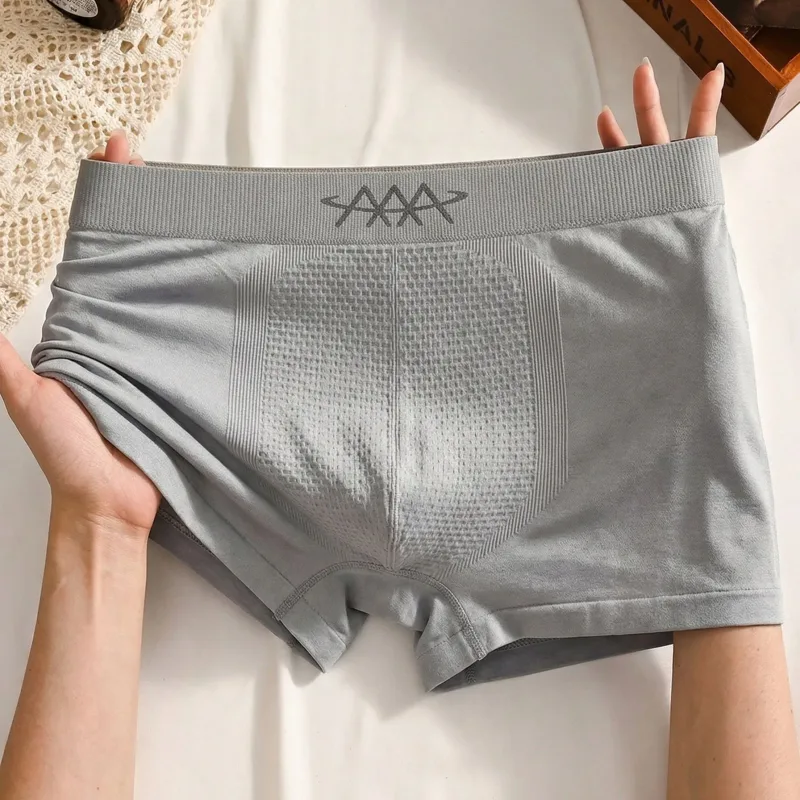 1pcs Seamless Underwear Men's Boxer Shorts High Stretch Underpants Breathable Panties Sexy Slim Lingerie Snug fit trunks