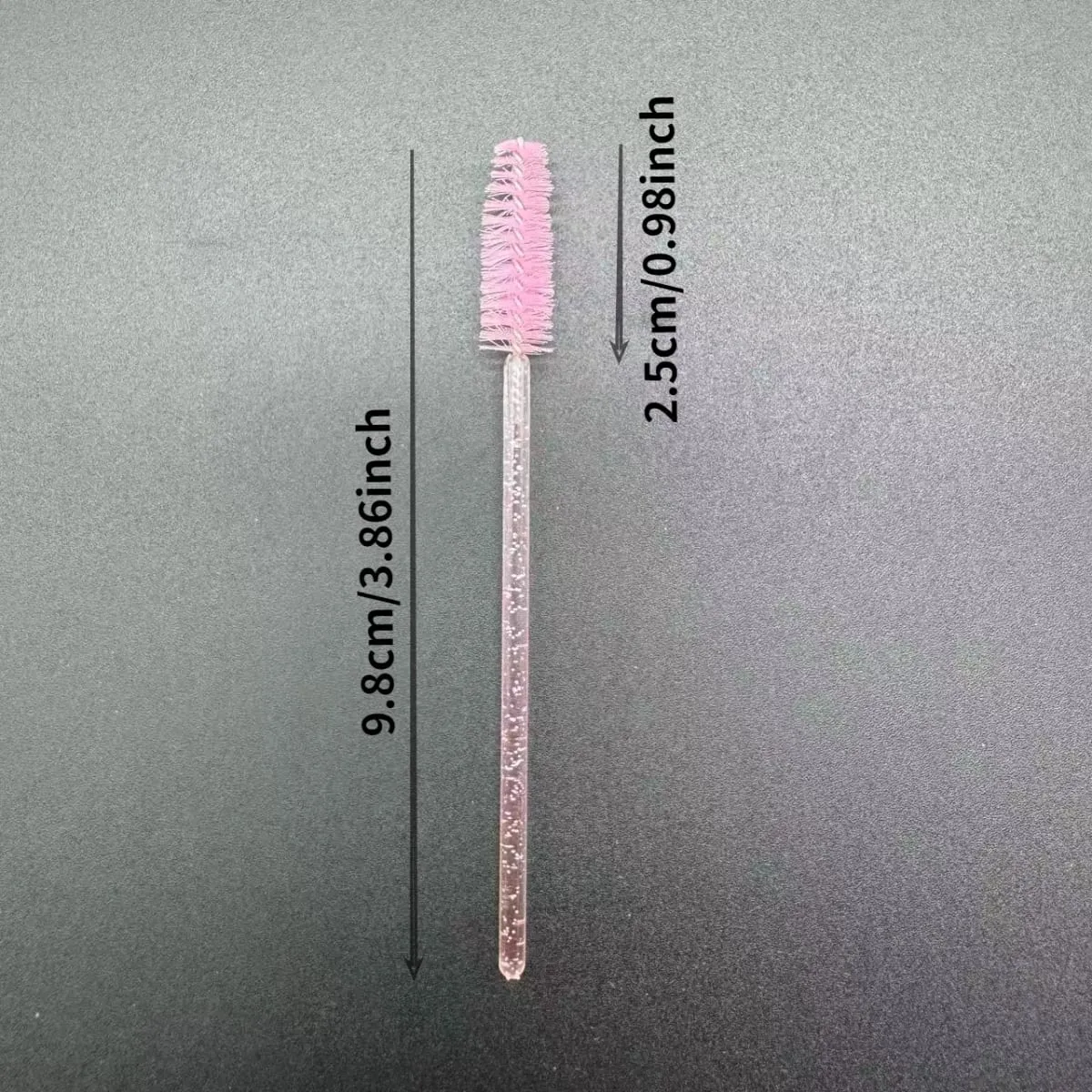 50pcs Disposable Eyelash Brushes Crystal Eye Lash Mascara Wands Glitter Lash Comb Spoolies Micro Makeup Applicators