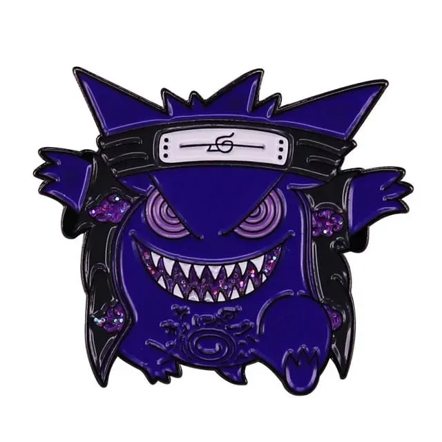 Anime Games Pokemon Enamel Pins Collect Mobbles Gengar Metal Cartoon Brooch Backpack Hat Bag Collar Lapel Badges