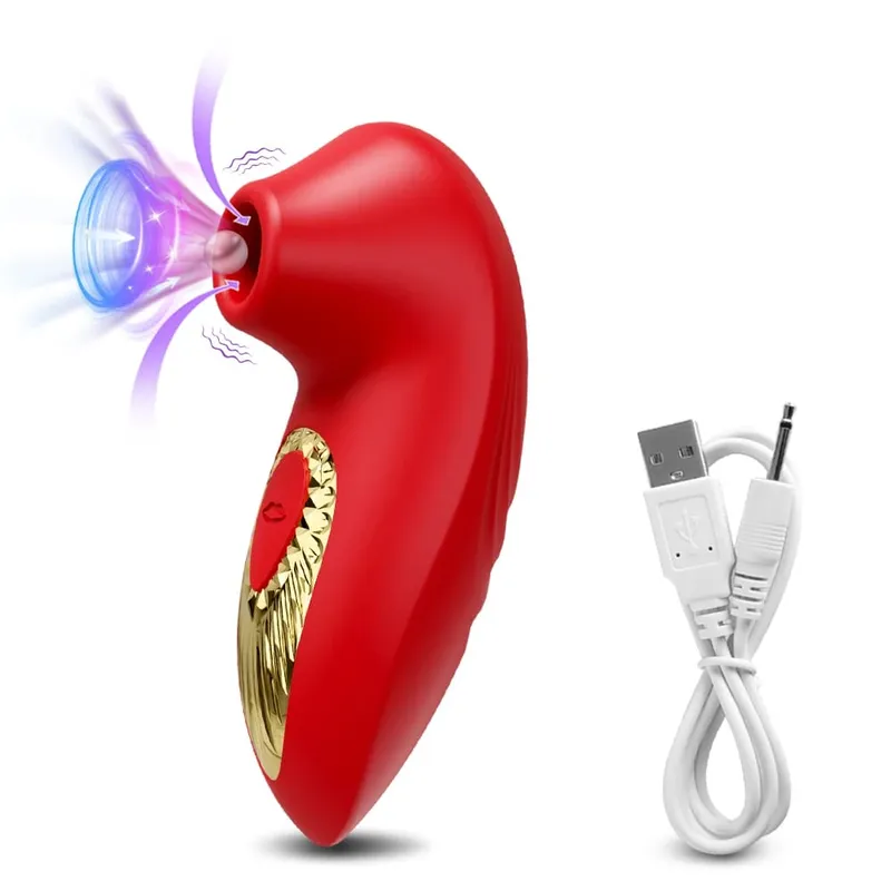Clit Sucker Vibrator Vacuum Sucking Vibrating Clitoris Nipples Stimulator Female Masturbator Adult Goods Sex Toy for Women