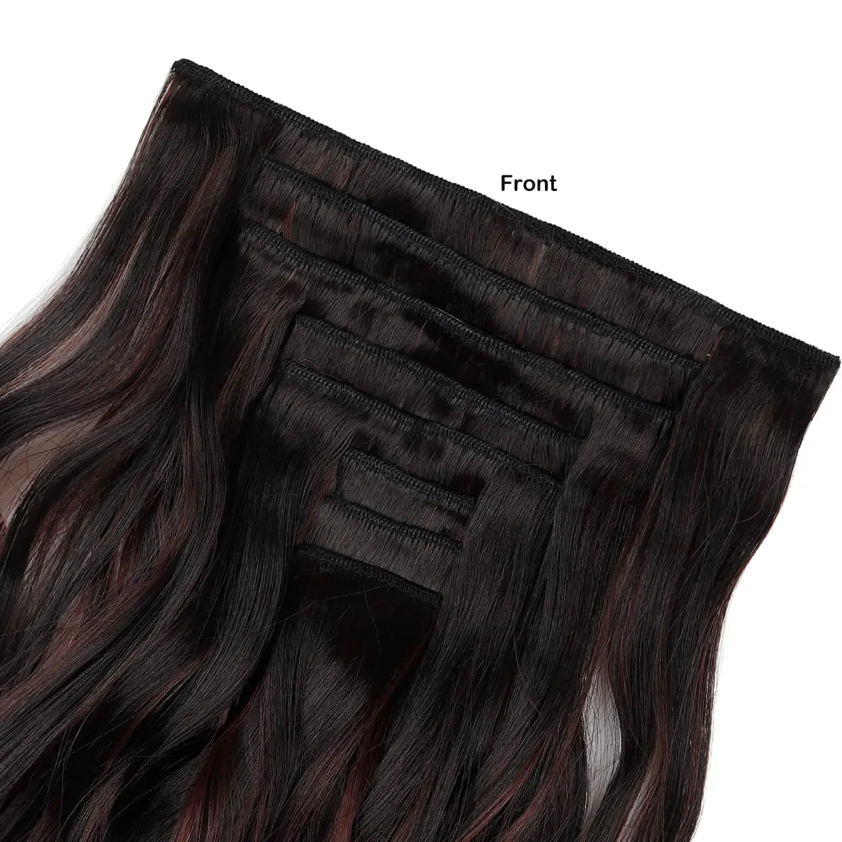 Clip-In Hair Extensions 8Pcs Set 17Clips Matte Synthetic Wavy Full Head Hairpiece for Women Daily Use Easy to Install