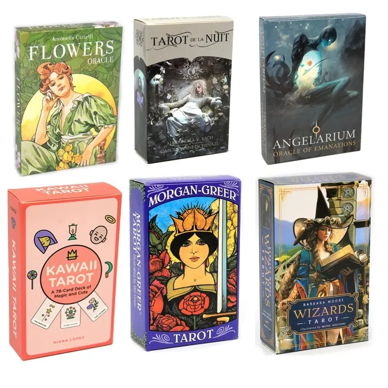 Magan Tarot Cards Deck Pagan Cats Oracle Cards Board Games Arcanum Tarot De La Nuit Manara Wizards Morgan Greer Kawaii
