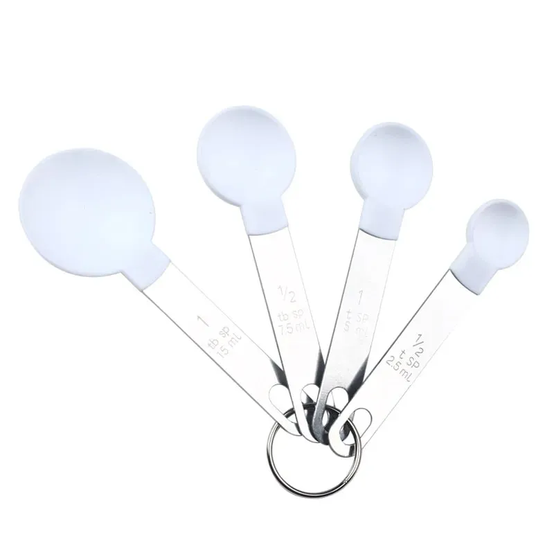 4/8PCS/Set Plastic Multi Purpose Measuring Cup Measuring Spoon Stainless Steel Handle With Graduated Measuring Baking Tools