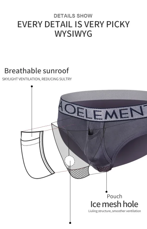 Bragas escrotales con separación tipo bala, calzoncillos para hombre, bolsa convexa en U transpirable para varicocele — image 18