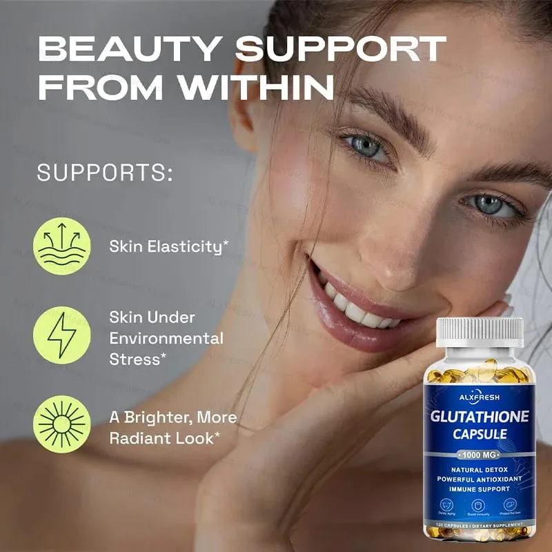 Liposomal Glutathione 1000 mg - Suplemen Sokongan Antioksidan dan Imun - Detoksifikasi dan Sokongan Hati