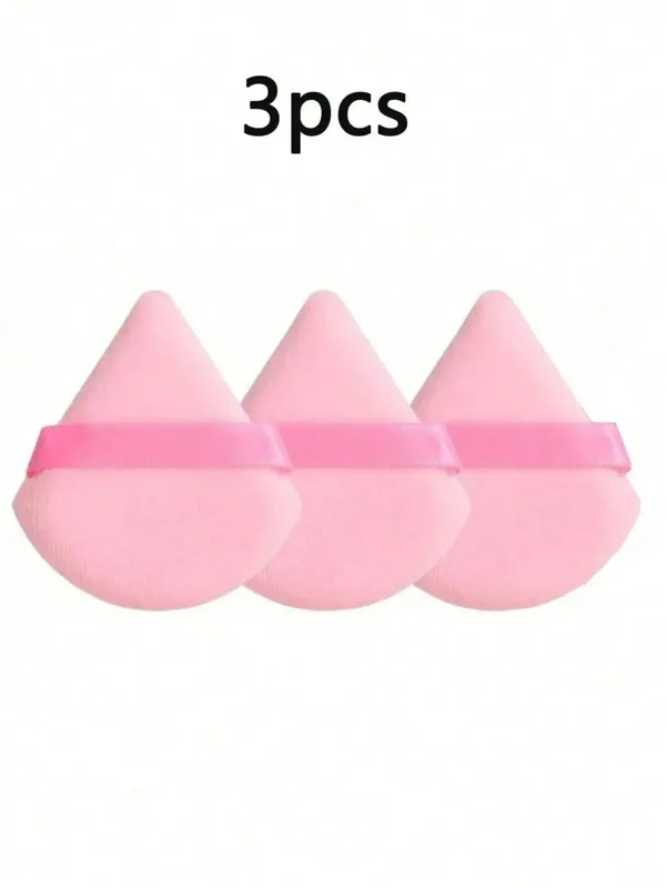 20/10/3/1pc Triangular Velvet Makeup Powder Puff Facial Powder Puff Reusable Makeup Powder Puff And Eye Makeup Powder Puff