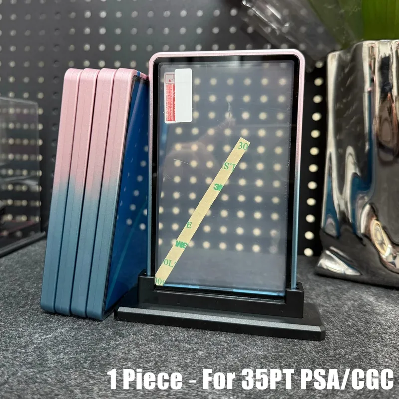 Multicolor Gradient Color Aluminum Alloy Trading Card Protect Holder Metal Case For 35PT PSA CGC Graded Card
