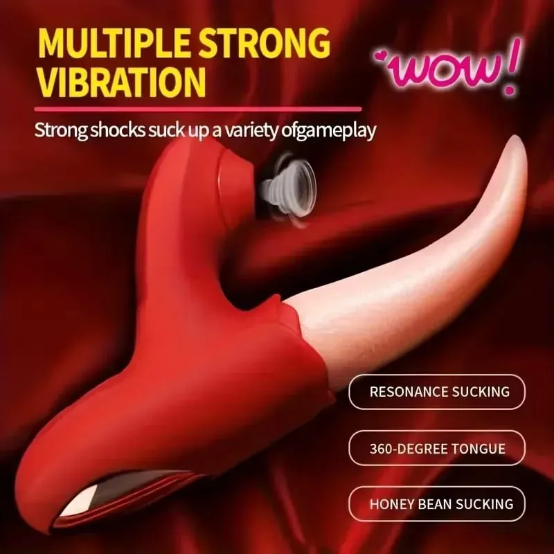 Vibrador de sucção poderoso para mulheres, lambedor de língua, estimulador de clitóris, massageador de vagina, masturbação, brinquedos sexuais adultos, produtos