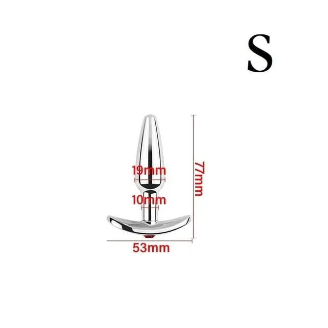 Small Size Metal Anal Beads Butt Plug Mini Rainbow Rose gold Butt Plug Crystal Jewelry Trainer Anal Dildo Masturbation Sex Toy