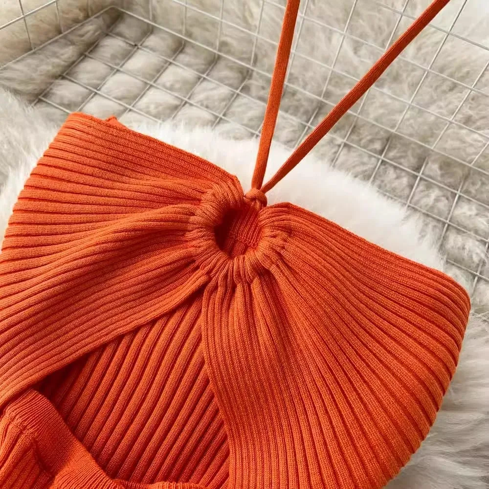 YuooMuoo elegante moda Sexy paquete caderas dividido vestido de verano de punto 2025 mujeres ajustado vestido ajustado elástico vestido de fiesta ropa de calle traje