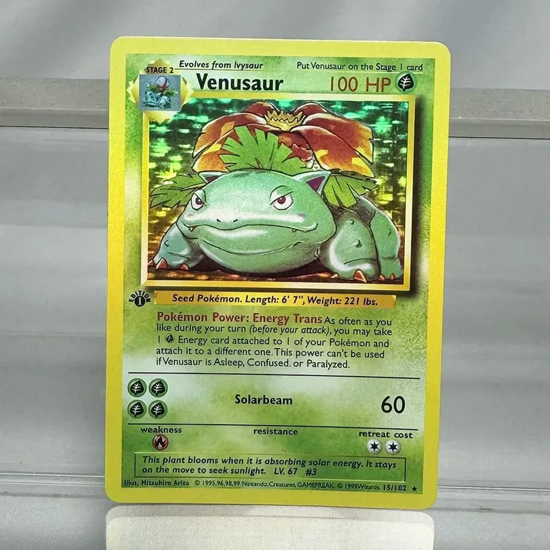 PKM Fossil/Base Set PROXY Cards Charizard Venusaur Blastoise Game Collection Cards Game Toys Card Hobbies