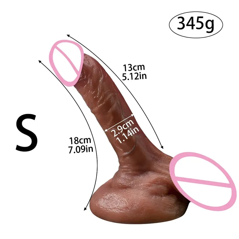 Vibrador de silicone grosso xxl com ventosa grande, massageador de silicone macio e realista, textura de nível de poros, brinquedo sexual para pênis — image 8