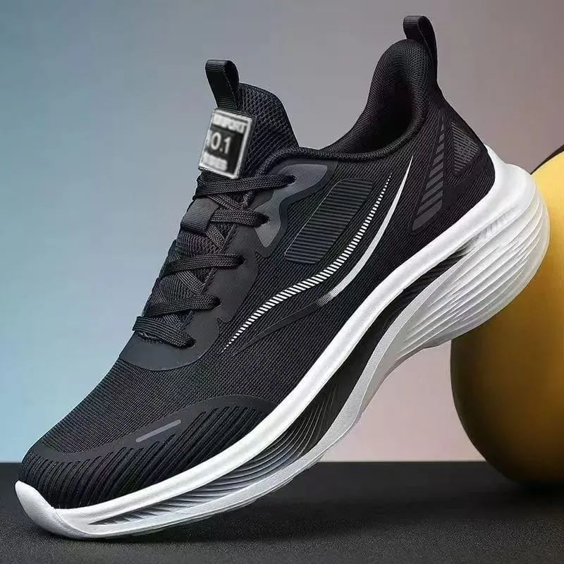 Men Summer Mesh Casual Running Shoes Lightweight Non Slip Shock Absorption Breathable Sneakers