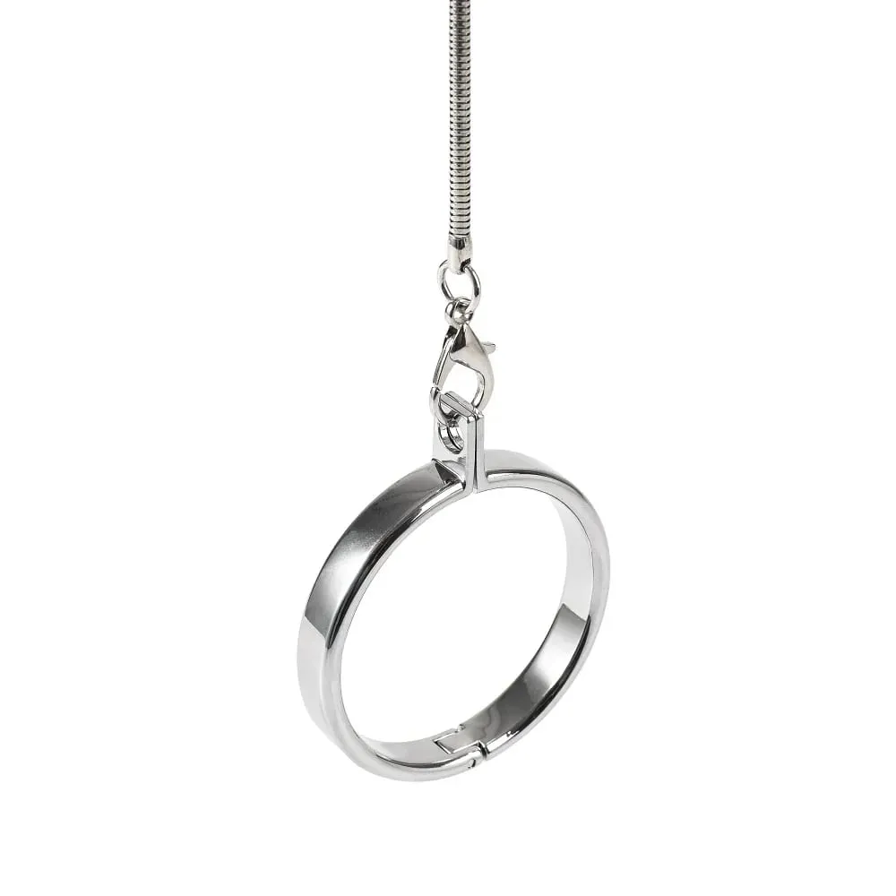 Male Ball Scrotum Stretcher metal penis lock cock Ring chain SM bondage restraint Delay ejaculation BDSM Sex Toy para sa lalaki
