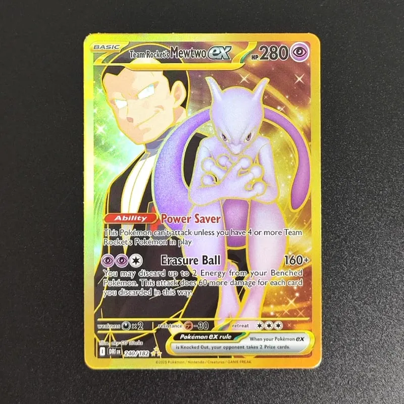 tcg การ์ดภาษาอังกฤษ SV10 SV09 Destined Rivals Team Rocket's Mewtwo Cynthia's Garchomp Ethan's Ho-Oh Trading Card Game — image 11