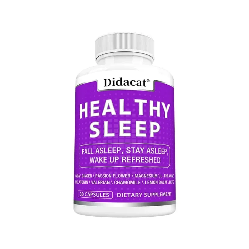 Valerian Capsules - with Magnesium Glycinate Chamomile Promate Sleep Quality Improve Mood Support Immune Health