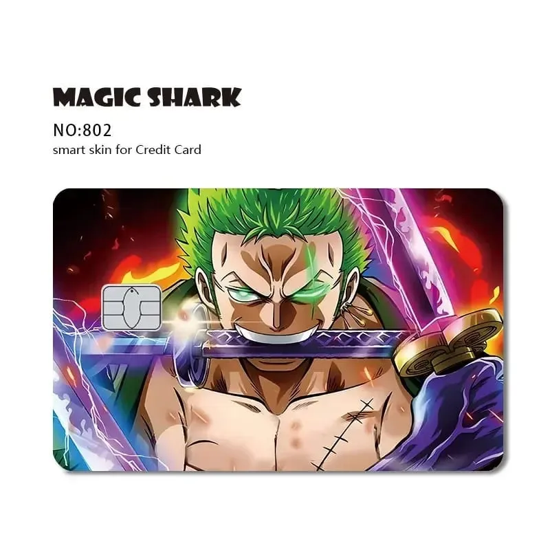 Magic Shark Wanted Anime 3M PVC Matte No Fade Skin Cover Sticker for Metro Debit Credit Card