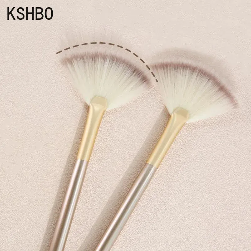 5pcs Fan Brushes Facial Brushes Soft Makeup Brush Cosmetic Applicator Tools Wooden Handle and Soft Fiber for Peel Mask — image 6
