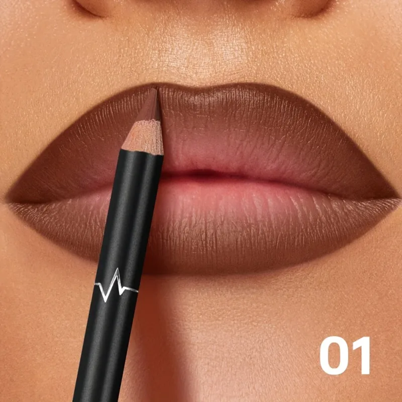 Pudaier 6-Color Waterproof Matte Lip Liner - Long-Lasting Non-Transfer Formula Matte Finish 6 Versatile Shades