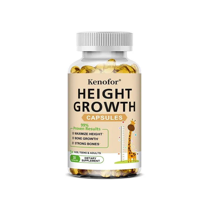 Height Growth Capsules - With Vitamins and Calcium - Increase Bone Strength Promotes Growth Adults Children
