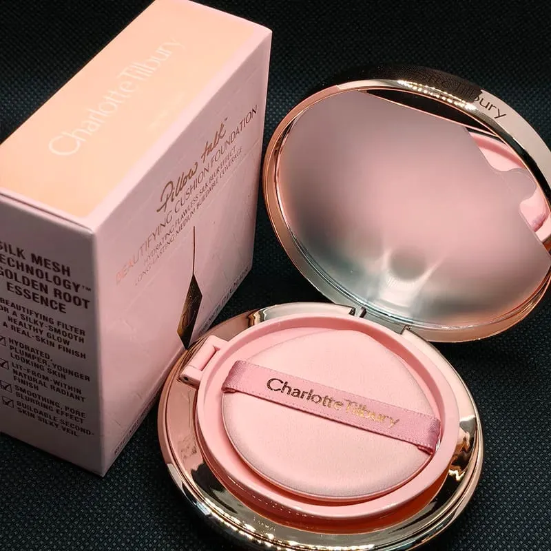 Charlotte Micro Light Powder Air Cushion Small Gold Plate Setting Powder 2 Color Powder Blusher Essence Oil Tilbury Cosmetics — image 13