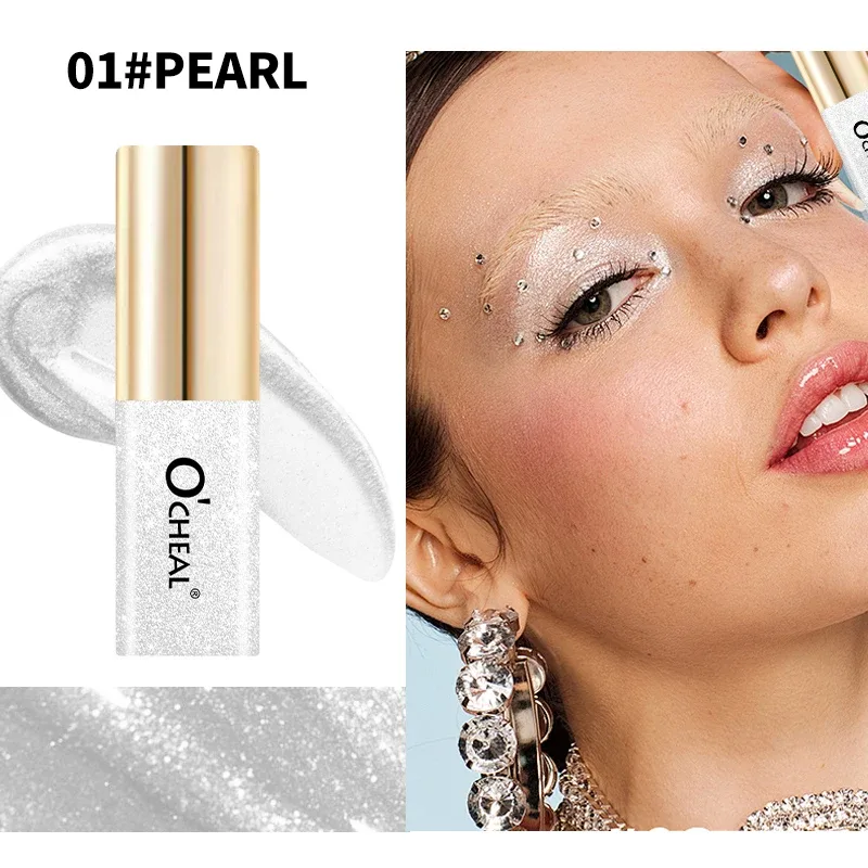 O’cheal Liquid Eye Shadow Neck Diamonds Shiny Waterproof Charming Silkworm Shimmer Eye Makeup Cosmetics Glitter Highly Pigmented — image 8