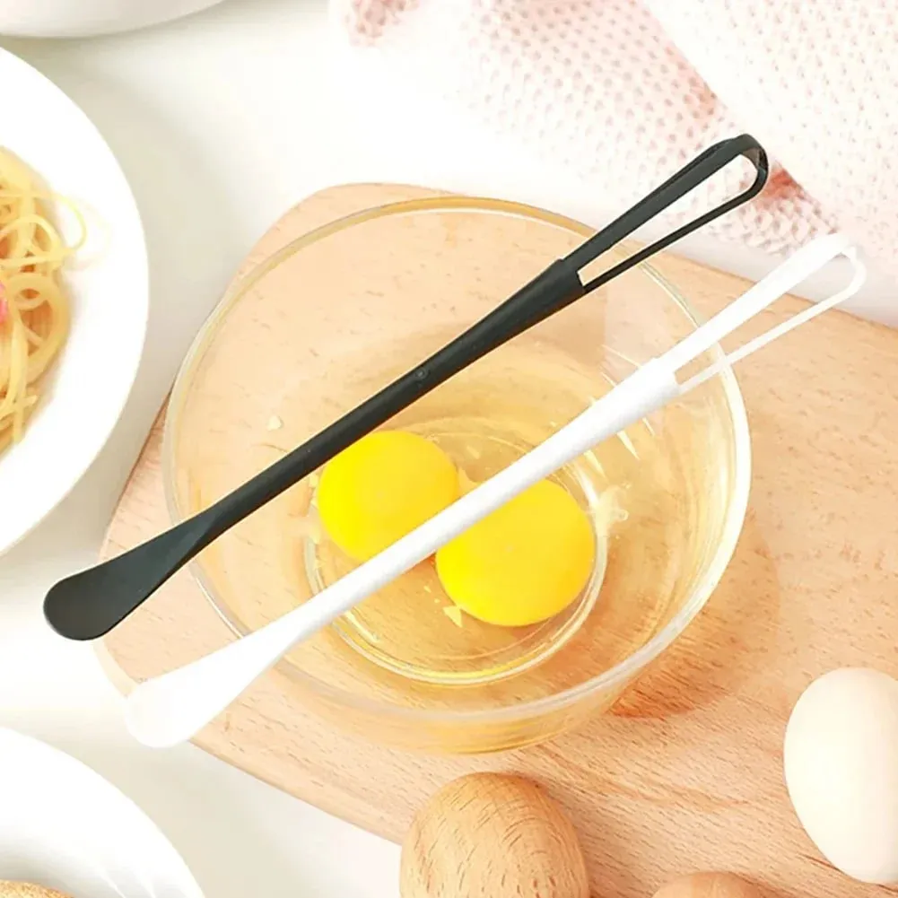 1PC Egg Whisk Plastic Multifunctional Mini Hand Egg Beater Kitchen Utensil with Teaspoon Egg Baking Tools Cream Stirring Stick
