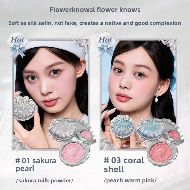 Flowerknow Shell's Jewel Collection Makeup Sets Eye Shadow Lip Gloss Blusher All In One Baking Powder Glitter Highlighter Kit