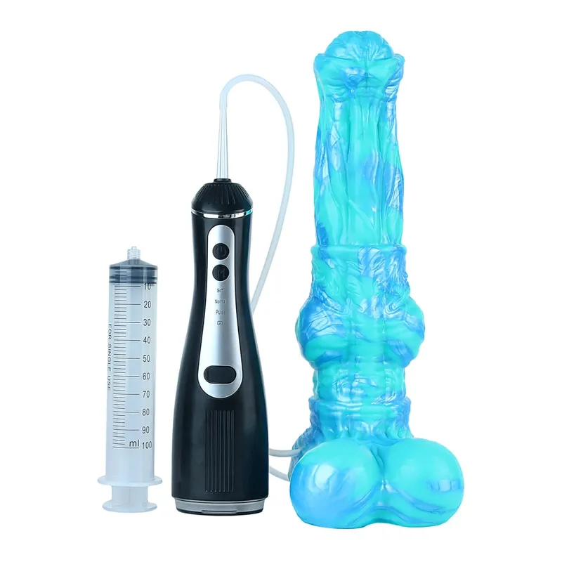 Silicone elétrico esguicho fantasia vibradores com ventosa massageador de próstata ejaculação pênis brinquedos sexuais para mulheres homens