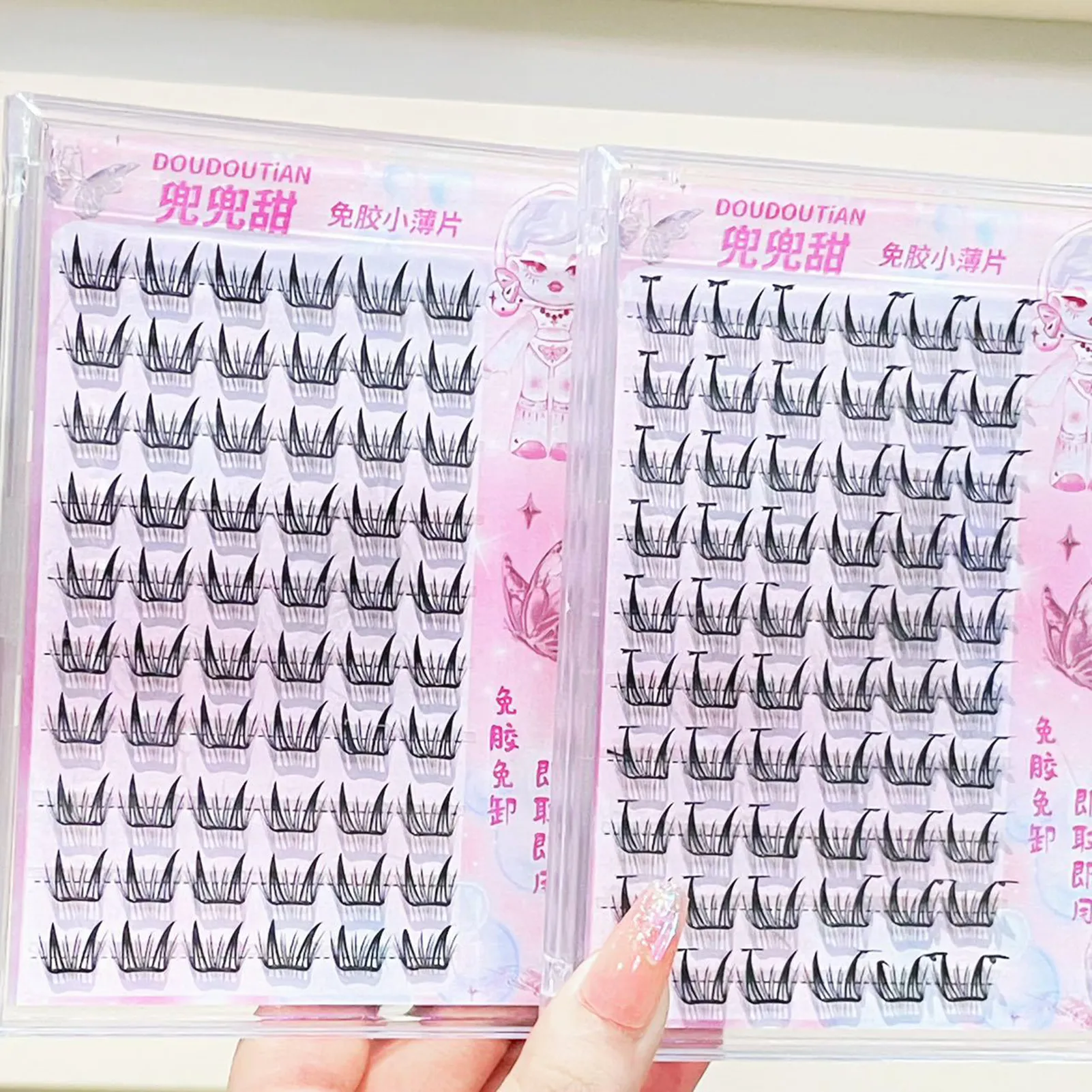 Lông mi giả C Curl Tự nhiên & Wispy Lash Wisps Manga Lông mi tự dính Hoàn hảo cho các cô gái Đi chơi đêm Dụng cụ trang điểm mắt — image 3